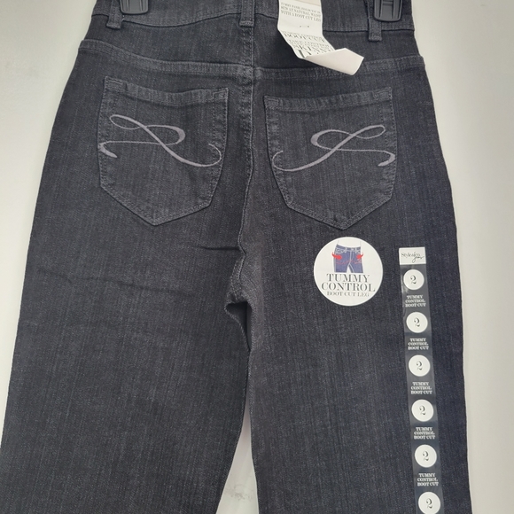 Style & Co Women's Black Jeans size 2 Boot Cut New - Picture 5 of 14